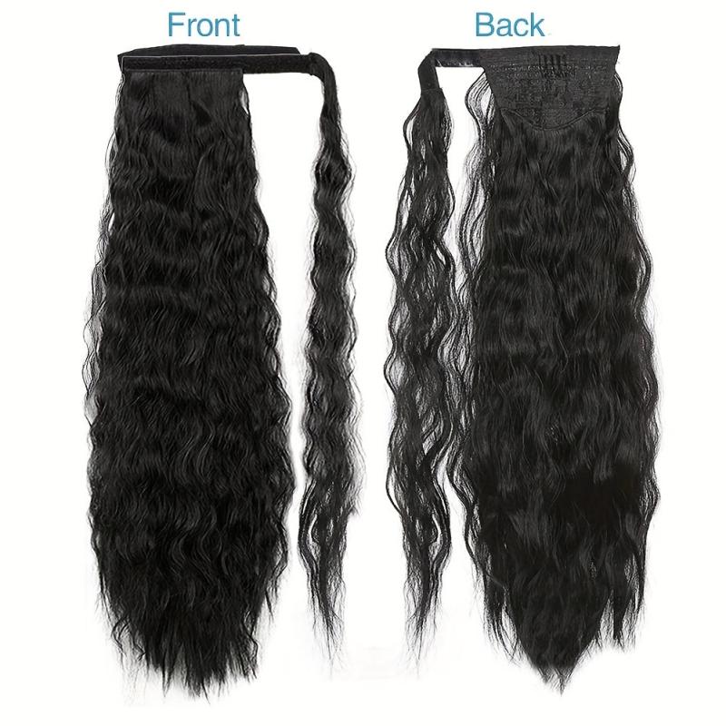 Long Water Wave Ponytail Extension For Women 60-96 Cm Dark