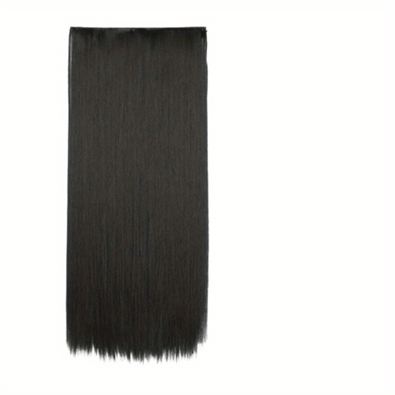 66 cm Long Straight Hair Extensions 5 Clips Synthetic Fiber Hair Pieces