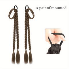 Braided Ponytail Rubber Band Synthetic Ear Double Ponytail Boxing Braids