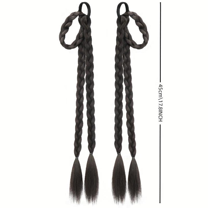 Braided Ponytail Rubber Band Synthetic Ear Double Ponytail Boxing Braids