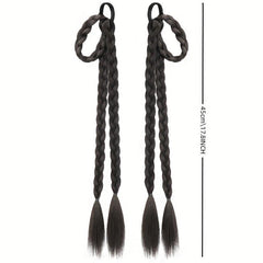 Braided Ponytail Rubber Band Synthetic Ear Double Ponytail Boxing Braids