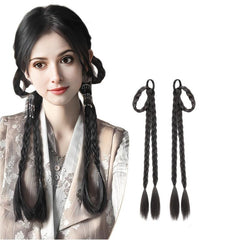 Braided Ponytail Rubber Band Synthetic Ear Double Ponytail Boxing Braids