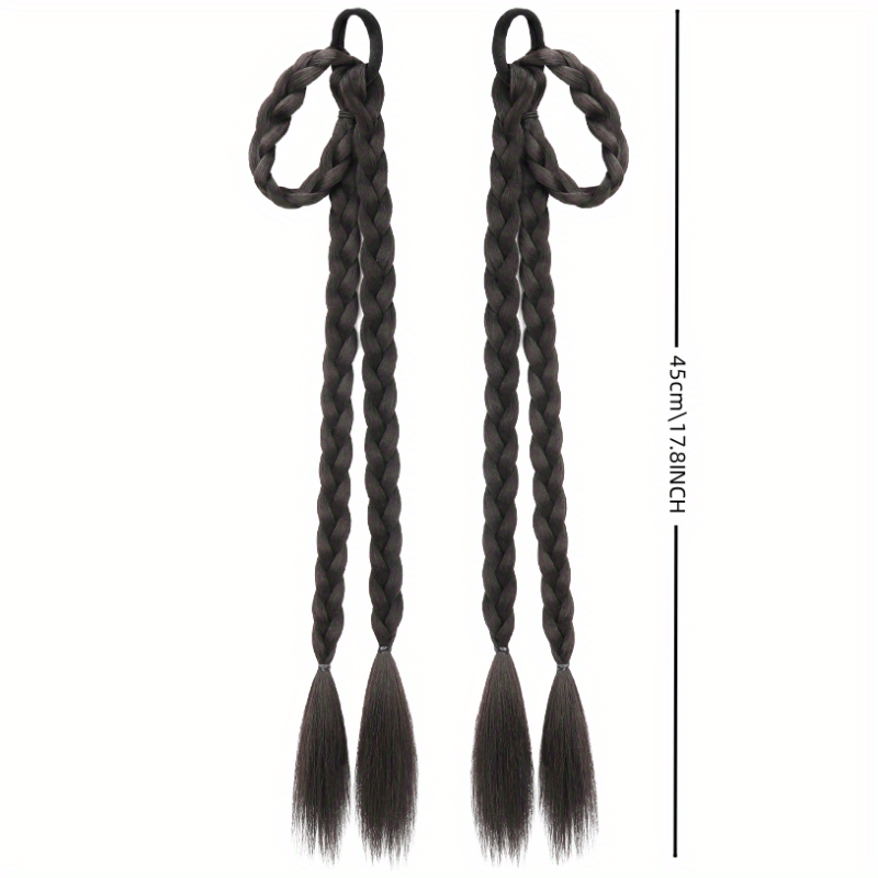 Braided Ponytail Rubber Band Synthetic Ear Double Ponytail Boxing Braids