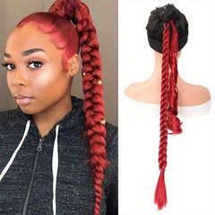 28cm Long Braid Ponytail Extensions 160g Synthetic Hair Pieces