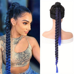 28cm Long Braid Ponytail Extensions 160g Synthetic Hair Pieces