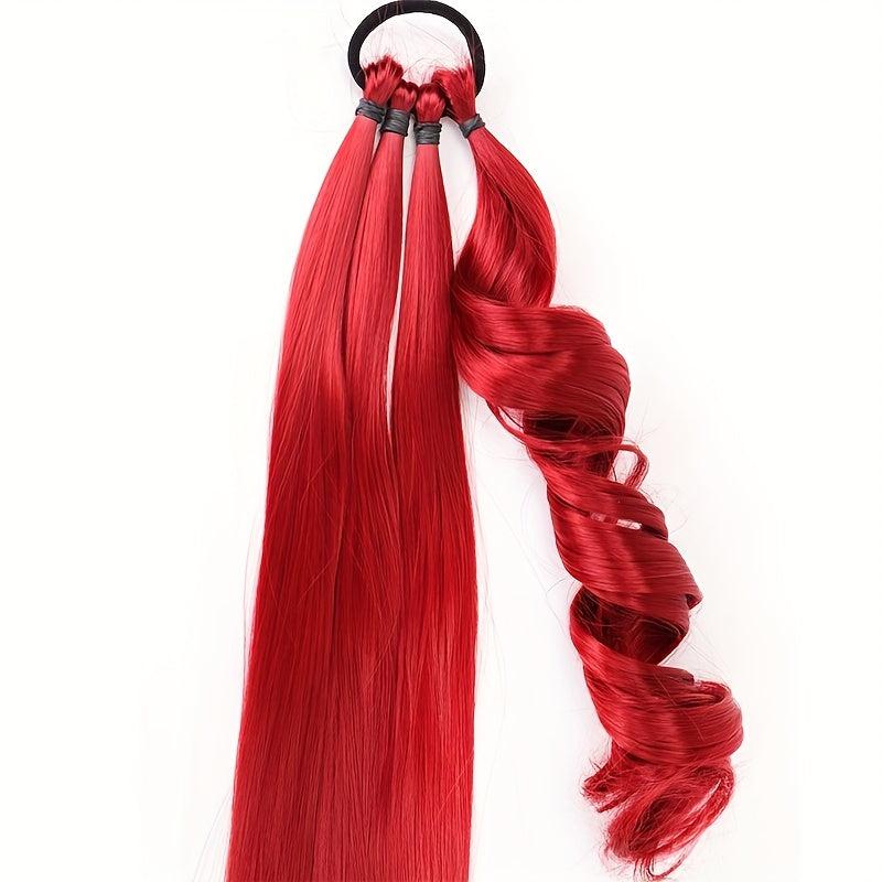 28cm Long Braid Ponytail Extensions 160g Synthetic Hair Pieces