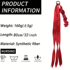 28cm Long Braid Ponytail Extensions 160g Synthetic Hair Pieces