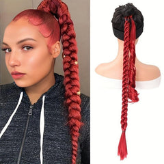 28cm Long Braid Ponytail Extensions 160g Synthetic Hair Pieces