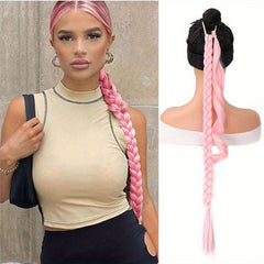 28cm Long Braid Ponytail Extensions 160g Synthetic Hair Pieces