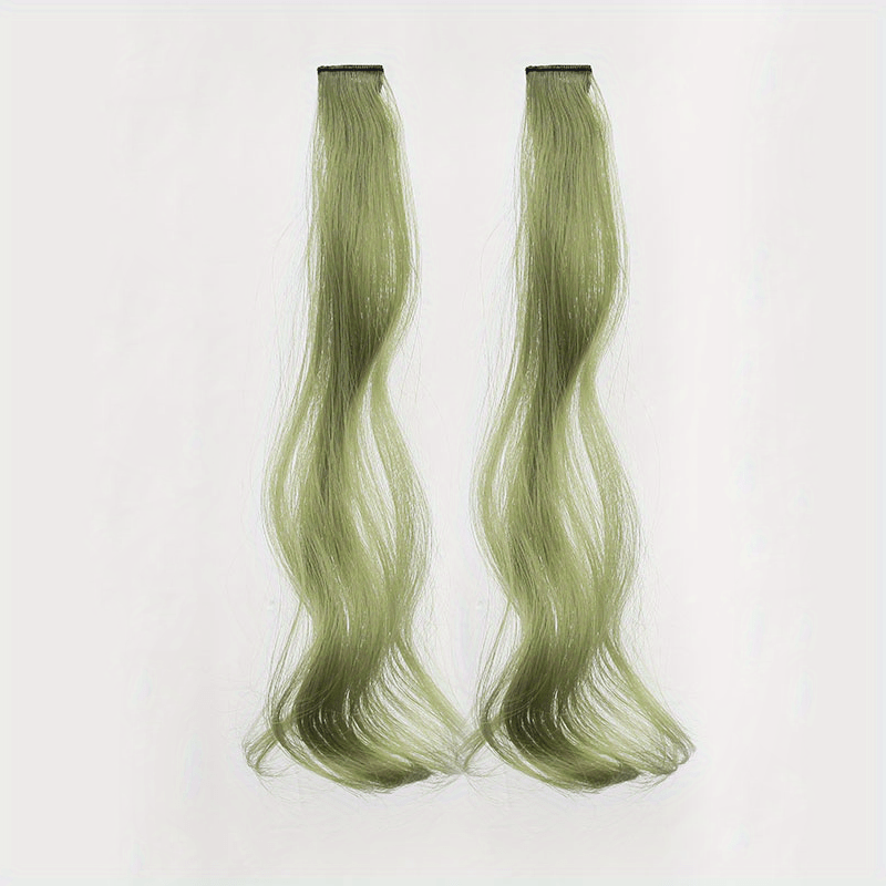 50 8 Cm Colored Long Wavy Hair Extensions Y2K Highlight Hair Pieces