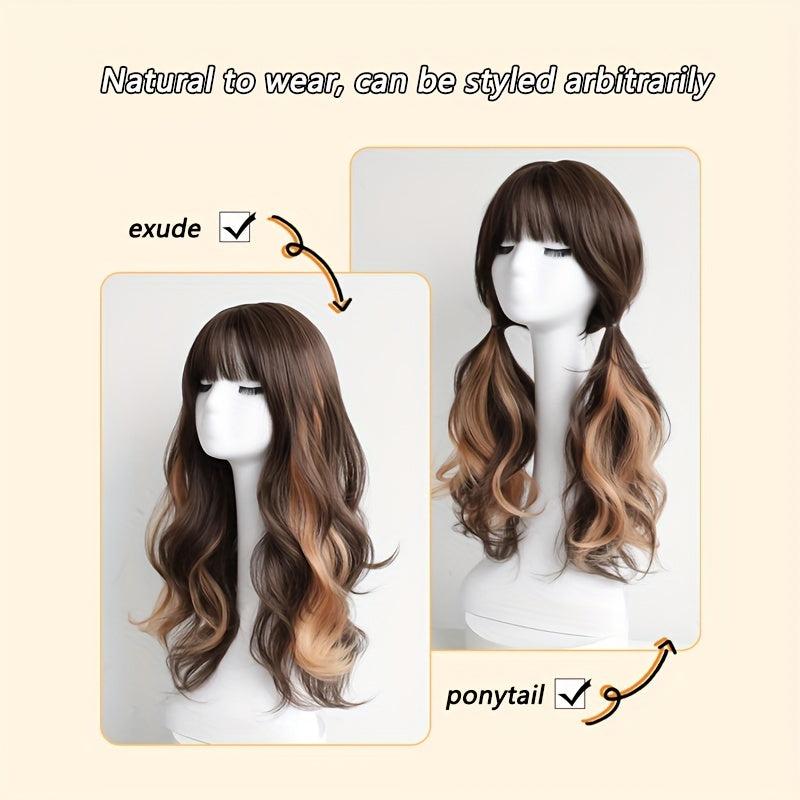 50 8 Cm Colored Long Wavy Hair Extensions Y2K Highlight Hair Pieces