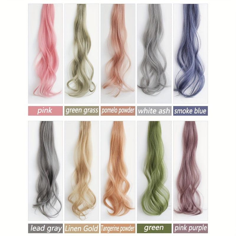 50 8 Cm Colored Long Wavy Hair Extensions Y2K Highlight Hair Pieces