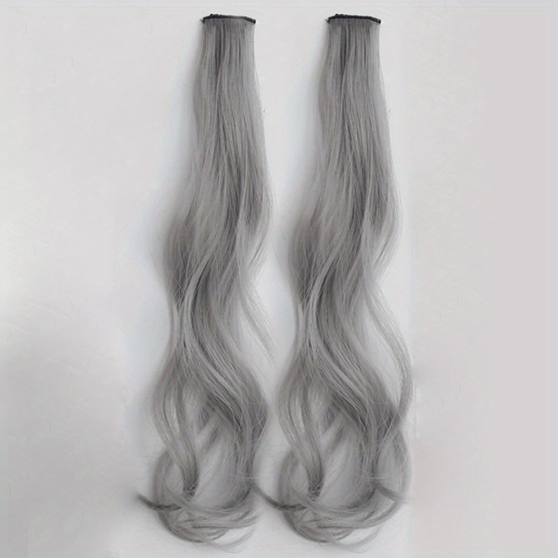 50 8 Cm Colored Long Wavy Hair Extensions Y2K Highlight Hair Pieces
