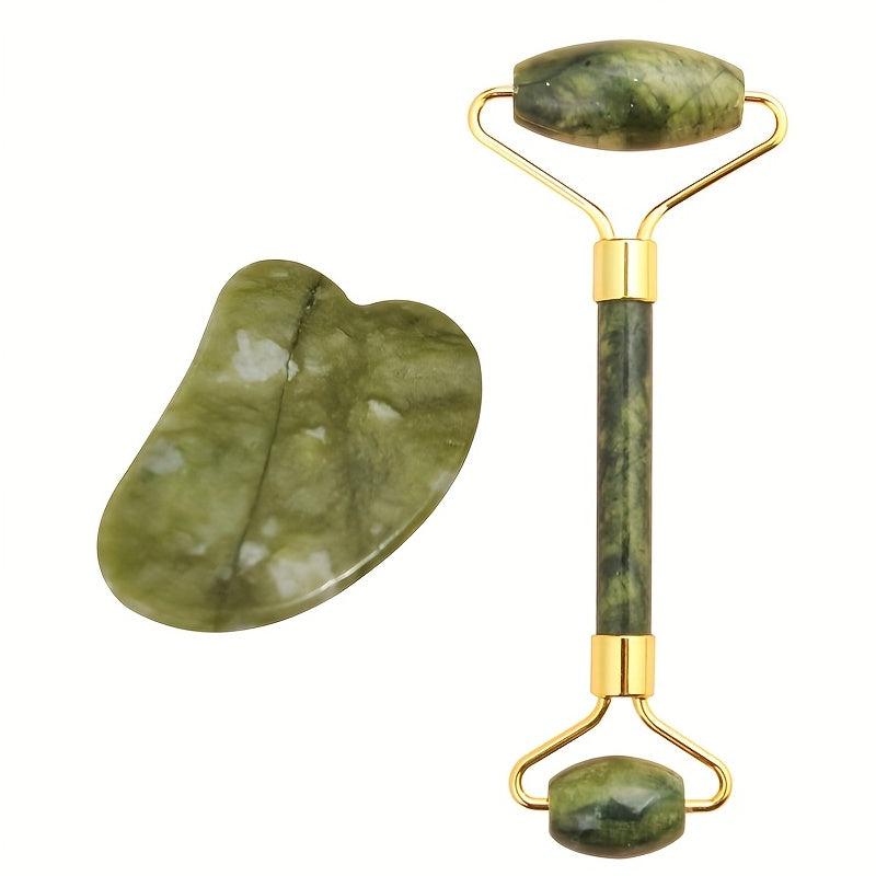 Jade Roller & Gua Sha Set for Face Massage