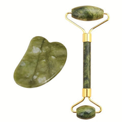 Jade Roller & Gua Sha Set for Face Massage