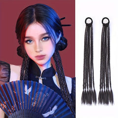 Chinese Style Elastic Hair Extensions Highlight Twist Braids