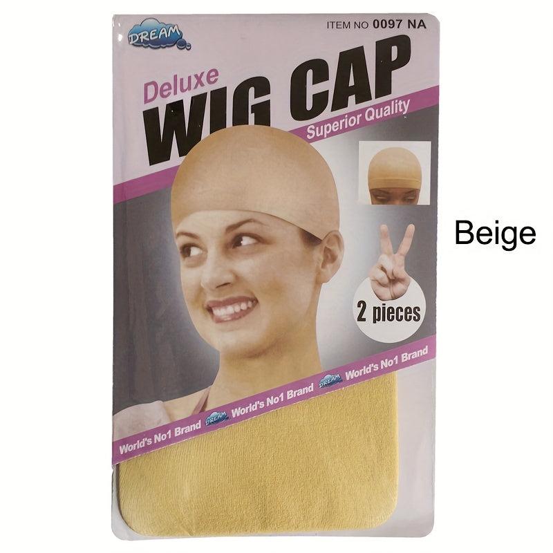 2 Pack Wig Cap Hair Net Stockings Stretch Mesh Cap for Making Wigs