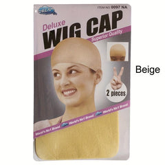 2 Pack Wig Cap Hair Net Stockings Stretch Mesh Cap for Making Wigs