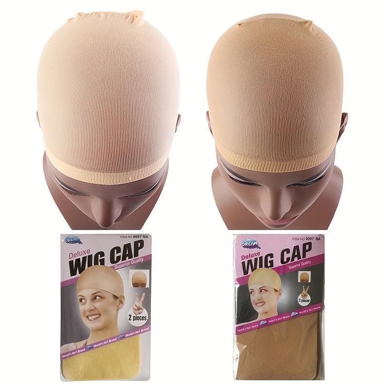 2 Pack Wig Cap Hair Net Stockings Stretch Mesh Cap for Making Wigs