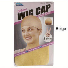 2 Pack Wig Cap Hair Net Stockings Stretch Mesh Cap for Making Wigs