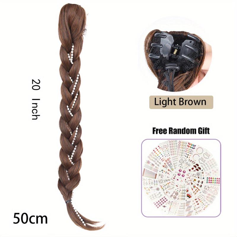 Long Braided Tassel Ponytail Extensions Claw In Hairpiece