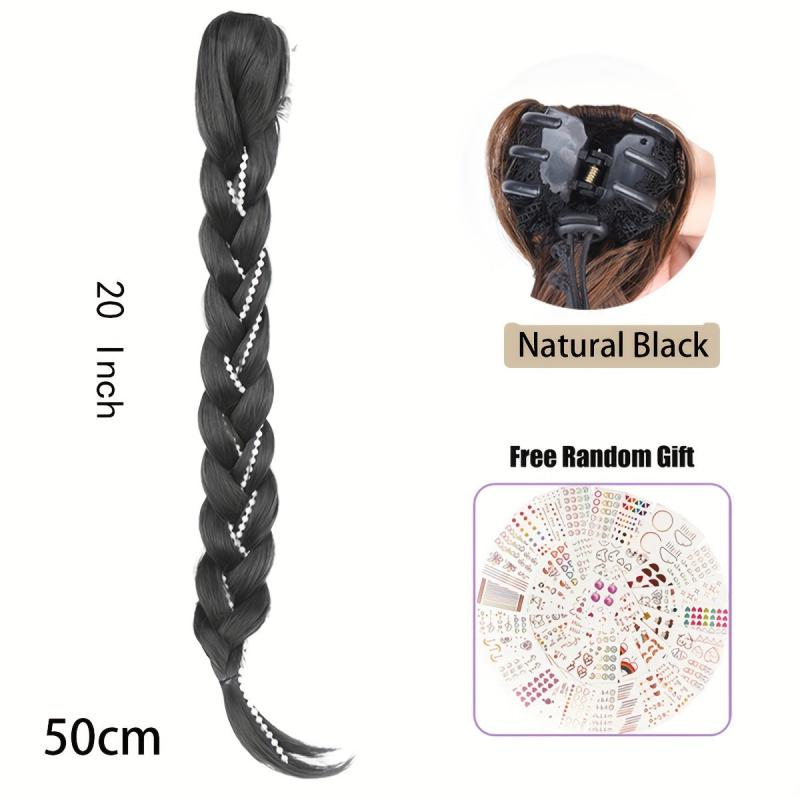 Long Braided Tassel Ponytail Extensions Claw In Hairpiece