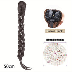Long Braided Tassel Ponytail Extensions Claw In Hairpiece