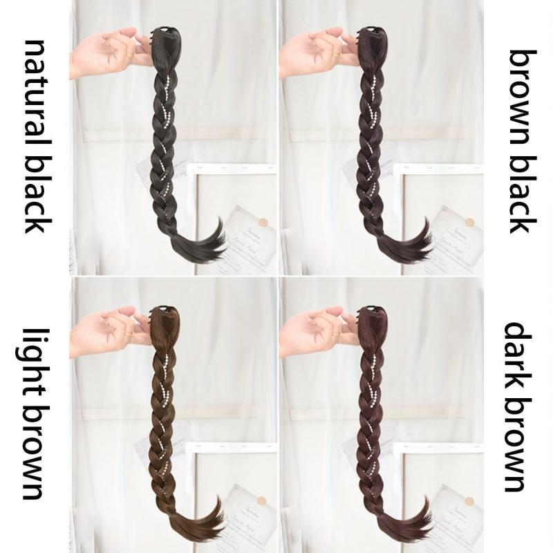 Long Braided Tassel Ponytail Extensions Claw In Hairpiece