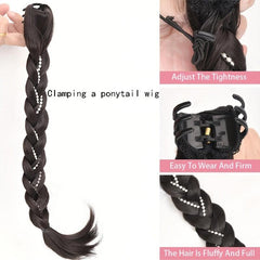 Long Braided Tassel Ponytail Extensions Claw In Hairpiece