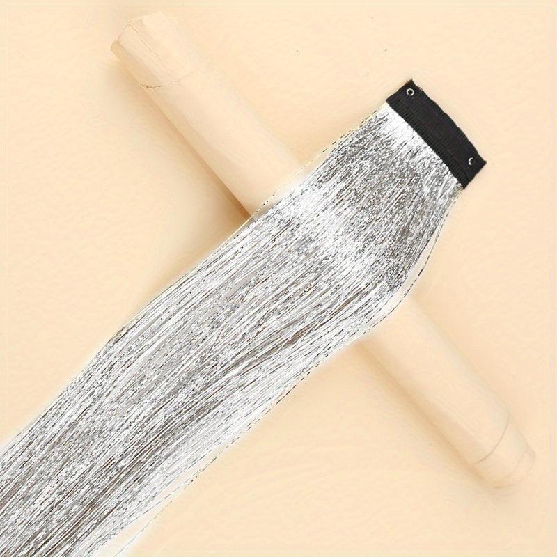 45 72 Cm Colorful Hair Tinsel Party Highlight Hair Extensions Synthetic