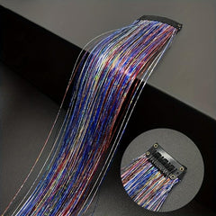 45 72 Cm Colorful Hair Tinsel Party Highlight Hair Extensions Synthetic