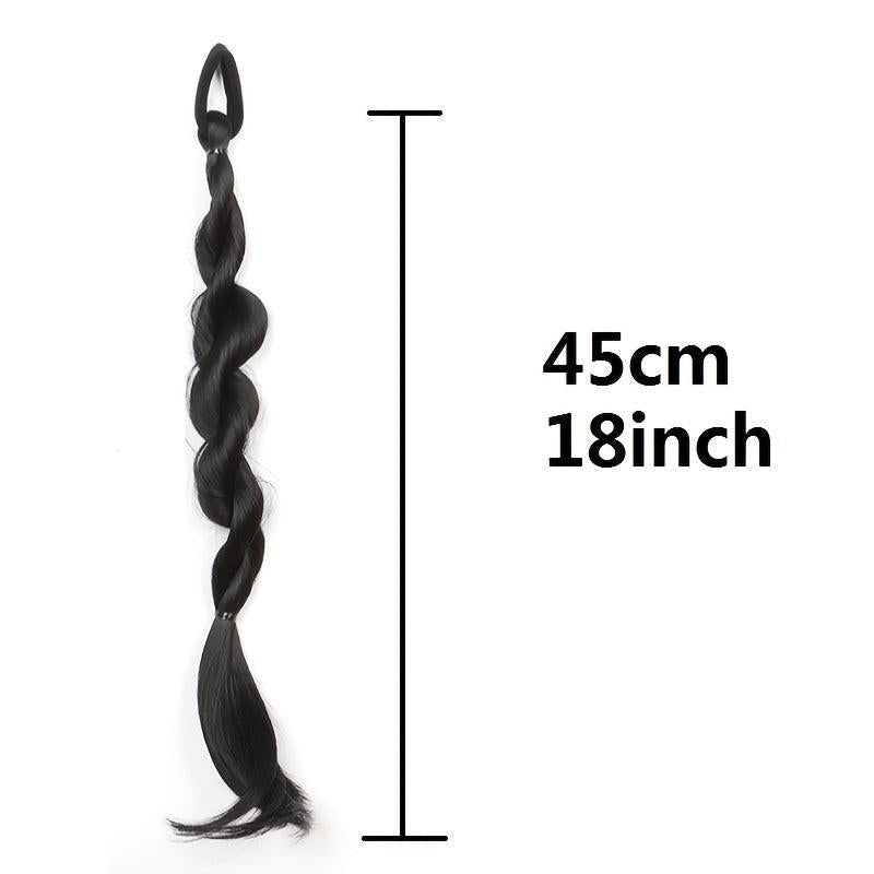 Synthetic Bubble Twist Ponytail Wig Women Hair Side Braid Hairpiece