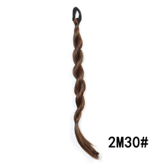 Synthetic Bubble Twist Ponytail Wig Women Hair Side Braid Hairpiece