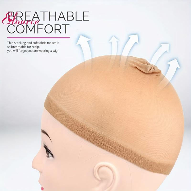 4 Pcs Stretchy Nylon Stocking Wig Caps 2Pack 4PCS