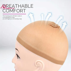 4 Pcs Stretchy Nylon Stocking Wig Caps 2Pack 4PCS
