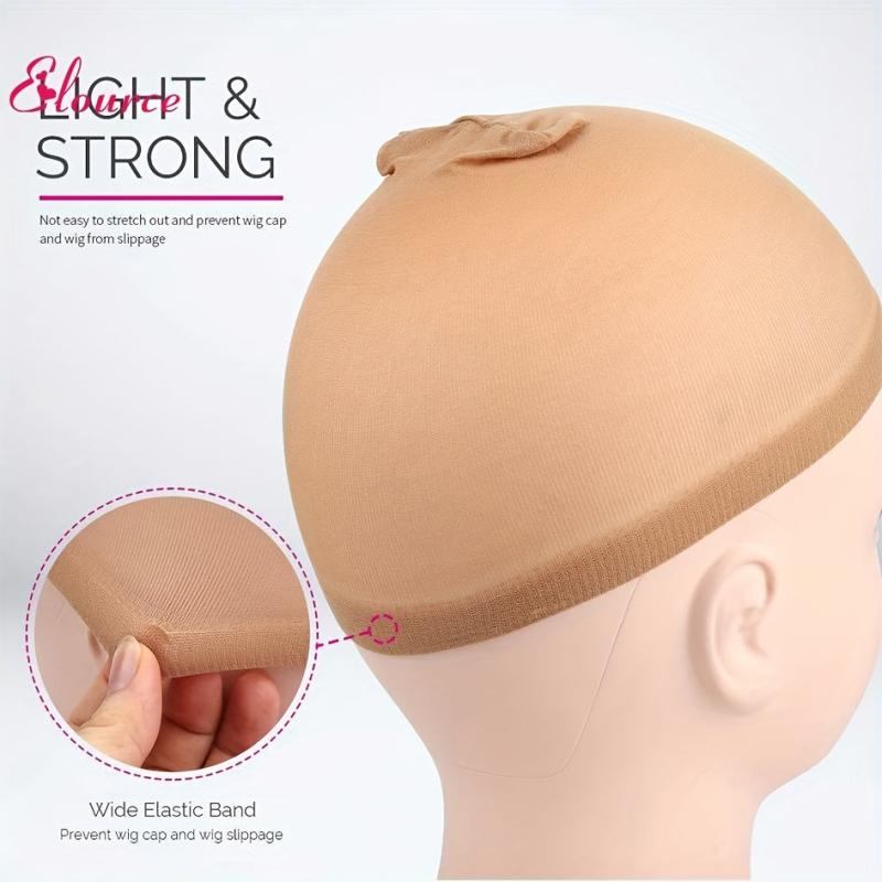 4 Pcs Stretchy Nylon Stocking Wig Caps 2Pack 4PCS