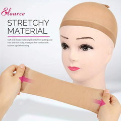 4 Pcs Stretchy Nylon Stocking Wig Caps 2Pack 4PCS