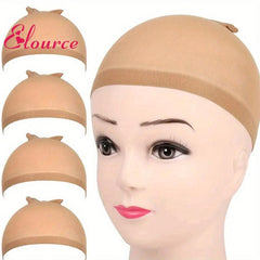 4 Pcs Stretchy Nylon Stocking Wig Caps 2Pack 4PCS
