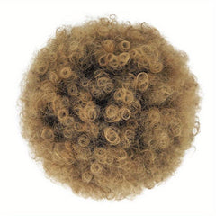 Synthetic Afro Puff Ponytail Extension Clip On Kinky Drawstring Curly Hair Bun