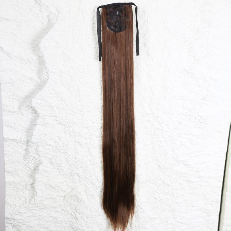 Long Straight Ponytail Extensions Synthetic Clip In Hair Extensions