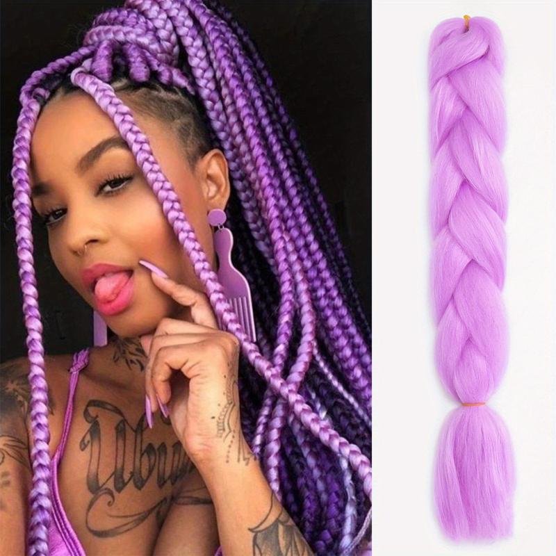 60 96 Cm Monochromatic Long Synthetic Fiber Dreadlocks Hair