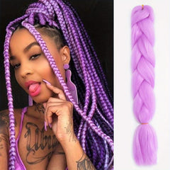 60 96 Cm Monochromatic Long Synthetic Fiber Dreadlocks Hair