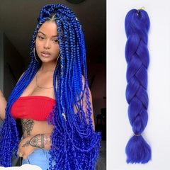 60 96 Cm Monochromatic Long Synthetic Fiber Dreadlocks Hair
