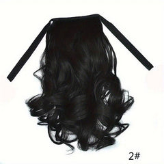 Curly Wavy Ponytail Extensions with Ribbon Tie for Daily Use