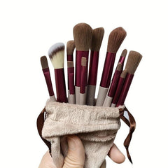 13pcs Makeup Brush Set Soft Fur Highlighter Powder Foundation Concealer Tool