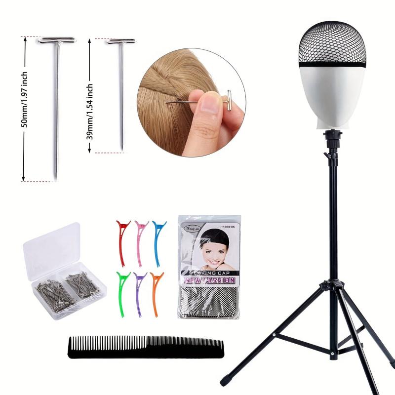 Wig Stand Tripod Mannequin Head Stand Holder For Cosmetology Hairdressing