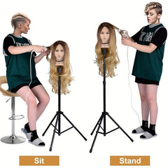 Wig Stand Tripod Mannequin Head Stand Holder For Cosmetology Hairdressing