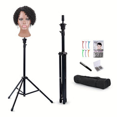 Wig Stand Tripod Mannequin Head Stand Holder For Cosmetology Hairdressing