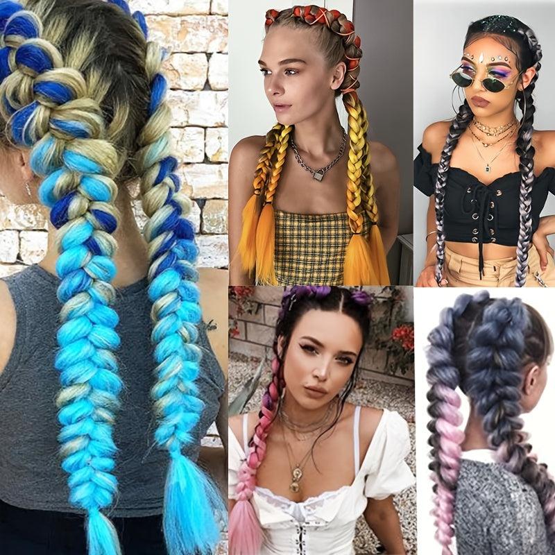 Pure Ombre Jumbo Box Braids Hair Extension Synthetic Crochet Braids