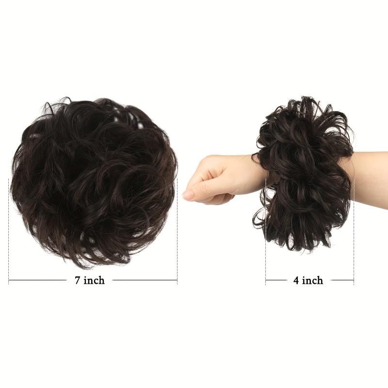 Wavy Curly Scrunchies Hair Extensions Thick Updo Ponytail Hairpieces